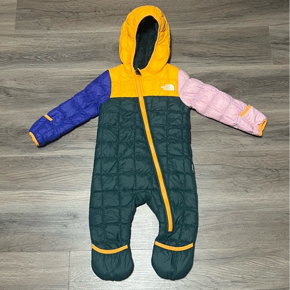 The North Face Other - The North Face Baby 3-6 Months Thermoball One Piece Snowsuit Colorblock Lined